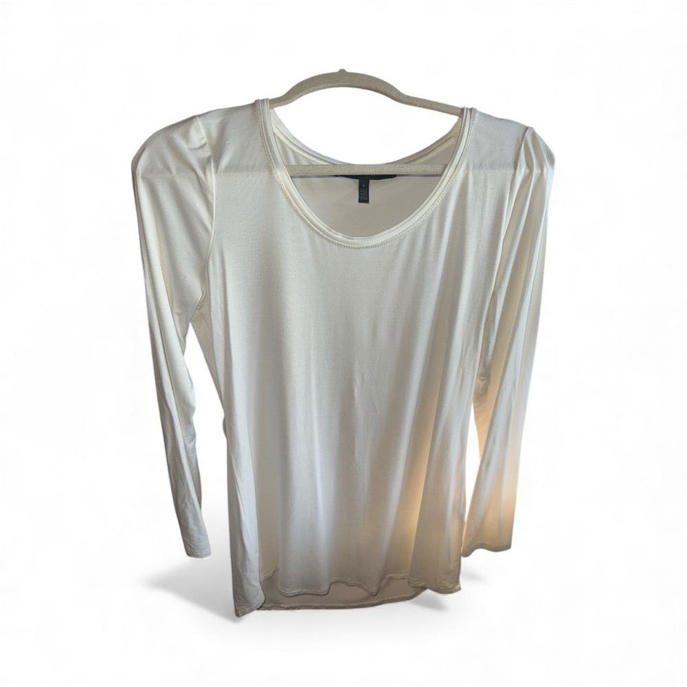 White House Black Market Women’s Size Small Elegant Plain White Long Sleeve Top